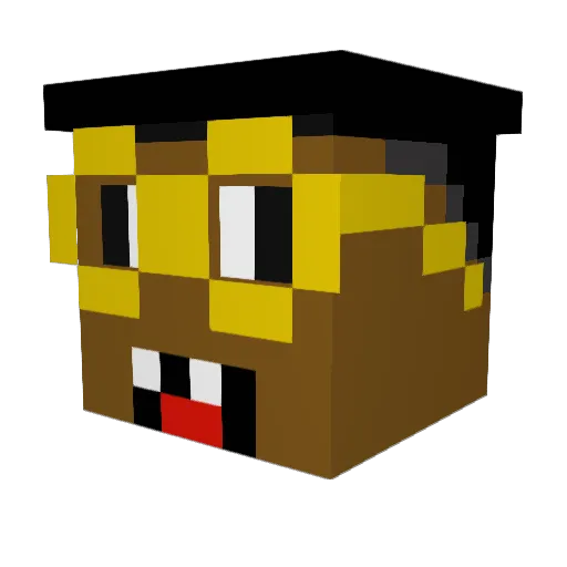 Fisto2016 Minecraft avatar head, 3D render