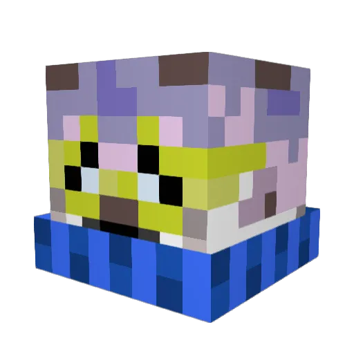 FitMarshmellow Minecraft avatar head, 3D render
