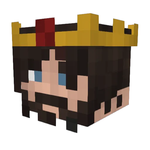 Fit_Fire Minecraft avatar head, 3D render