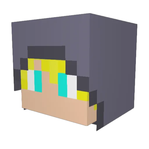 Fithl Minecraft avatar head, 3D render