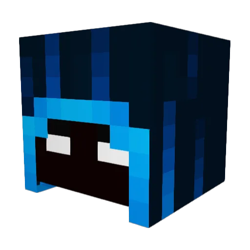 Fitmun Minecraft avatar head, 3D render