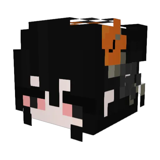 FitoNyshka Minecraft avatar head, 3D render