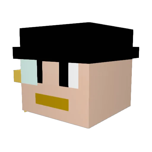 FitriBS Minecraft avatar head, 3D render