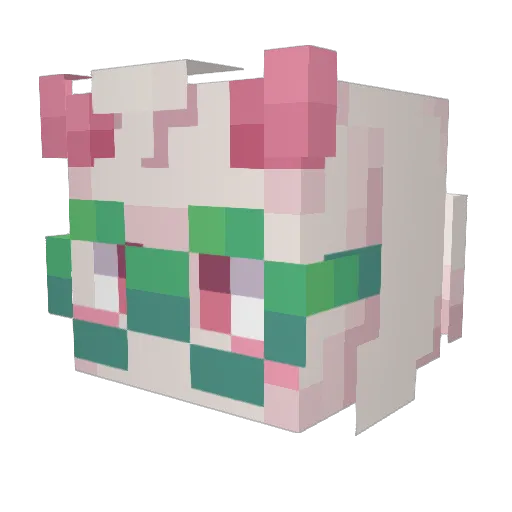 Fitta Minecraft avatar head, 3D render