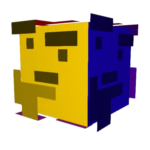 FittedKhan Minecraft avatar head, 3D render