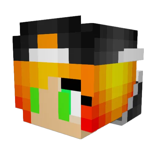 FitterDuds Minecraft avatar head, 3D render