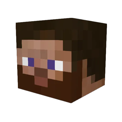 Fitts Minecraft avatar head, 3D render