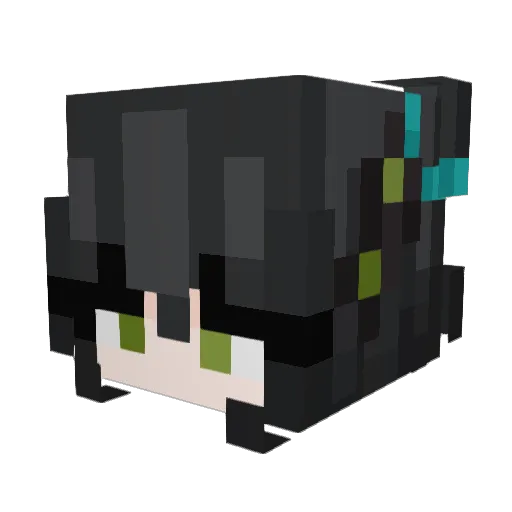 Fitxzu Minecraft avatar head, 3D render