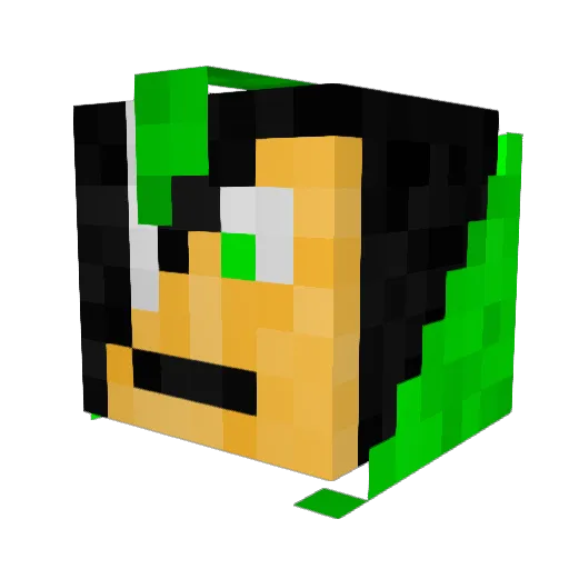 FitzTKD Minecraft avatar head, 3D render
