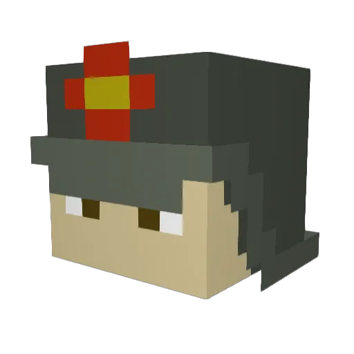 Fitzs_son Minecraft avatar head, 3D render