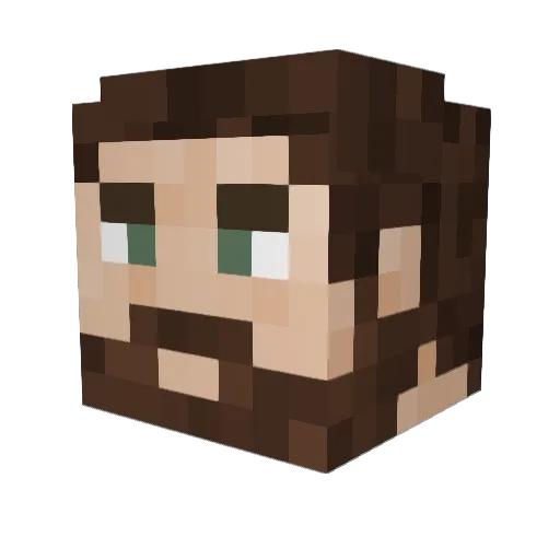 Fitzsky Minecraft avatar head, 3D render