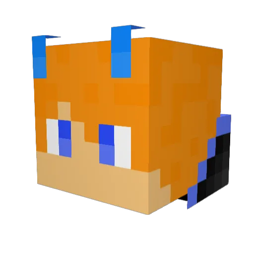 Fitzy_JG Minecraft avatar head, 3D render