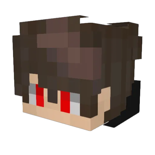 FiugLasmompe Minecraft avatar head, 3D render