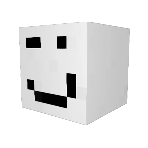 Fiushs Minecraft avatar head, 3D render