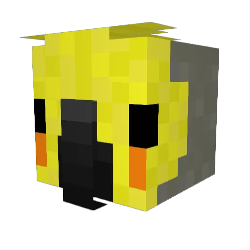 Five5Five5 Minecraft avatar head, 3D render