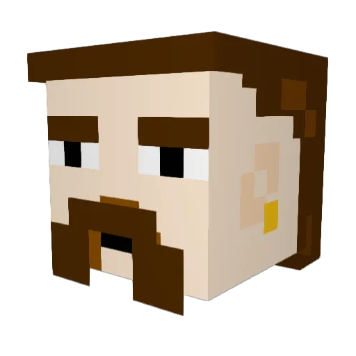 Five5kin Minecraft avatar head, 3D render