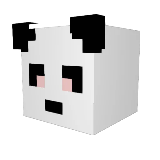 FiveHundo Minecraft avatar head, 3D render