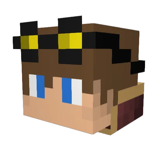 FivePercentTax Minecraft avatar head, 3D render
