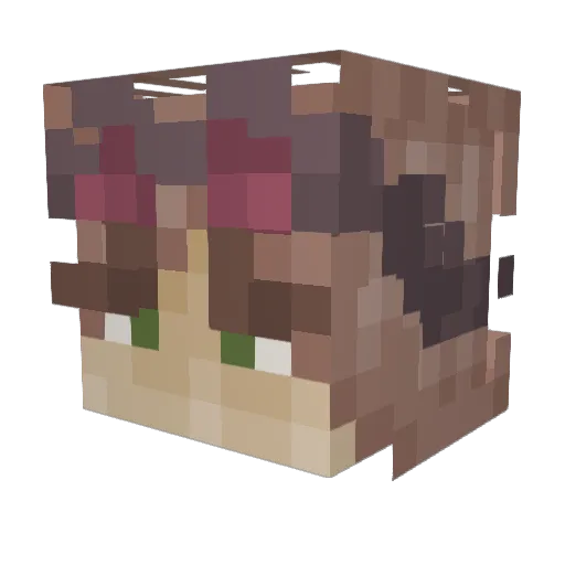 FiveSkill Minecraft avatar head, 3D render