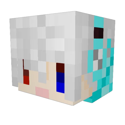 Five_six Minecraft avatar head, 3D render