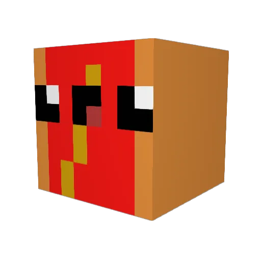 Fivestones04 Minecraft avatar head, 3D render