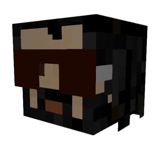 Fivexo Minecraft avatar head, 3D render