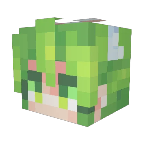 FivoVA Minecraft avatar head, 3D render
