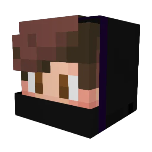 Fiwia Minecraft avatar head, 3D render