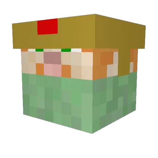 FixRep Minecraft avatar head, 3D render