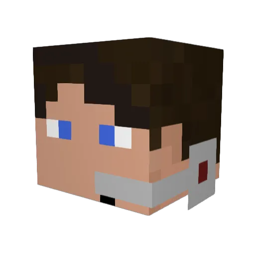 Fixel187 Minecraft avatar head, 3D render