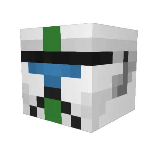 Fixer490 Minecraft avatar head, 3D render