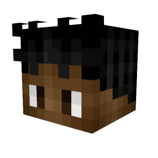 Fixi1x Minecraft avatar head, 3D render