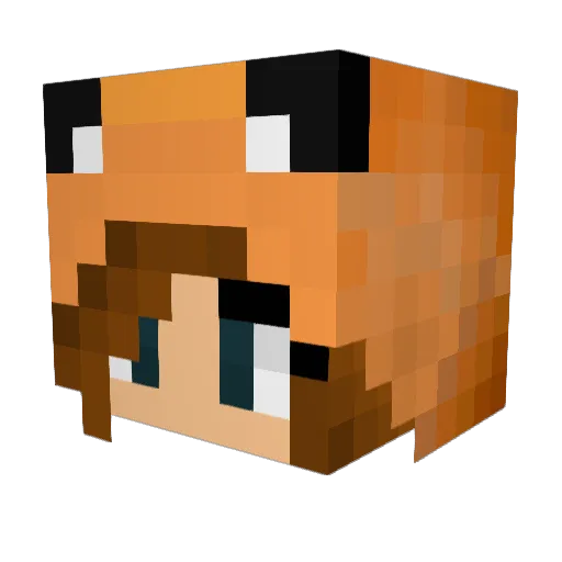 Fixi_LP Minecraft avatar head, 3D render