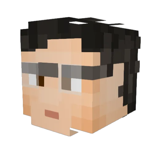 Fixifer Minecraft avatar head, 3D render