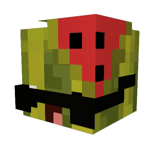 Fixii_ Minecraft avatar head, 3D render