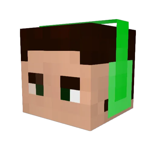 Fixon Minecraft avatar head, 3D render