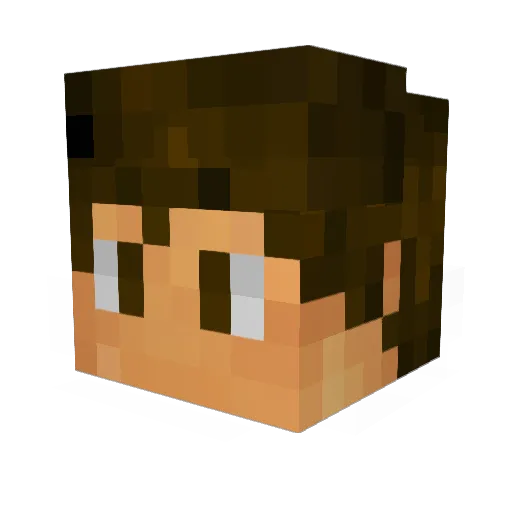 Fixxeralsdu Minecraft avatar head, 3D render
