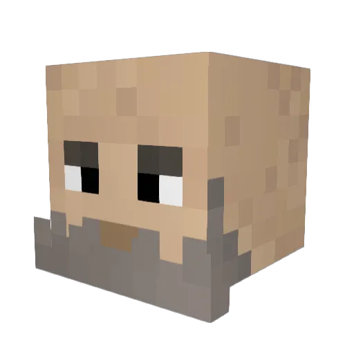Fixxitt Minecraft avatar head, 3D render