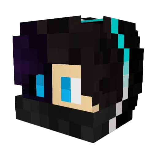 Fixys Minecraft avatar head, 3D render