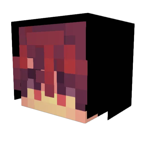 Fiydra Minecraft avatar head, 3D render