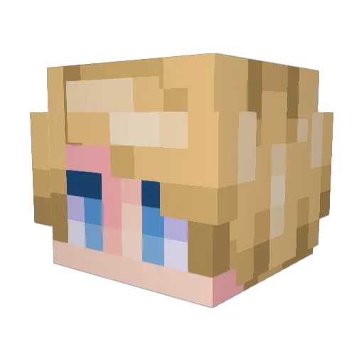 Fiyqi Minecraft avatar head, 3D render