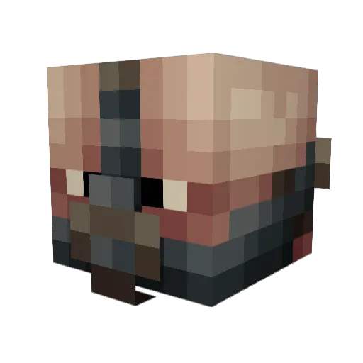 FiziiX Minecraft avatar head, 3D render