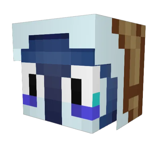 FizzDesu Minecraft avatar head, 3D render