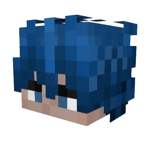 FizzLavender Minecraft avatar head, 3D render