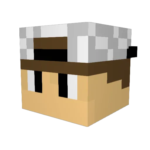 FizzPlay Minecraft avatar head, 3D render