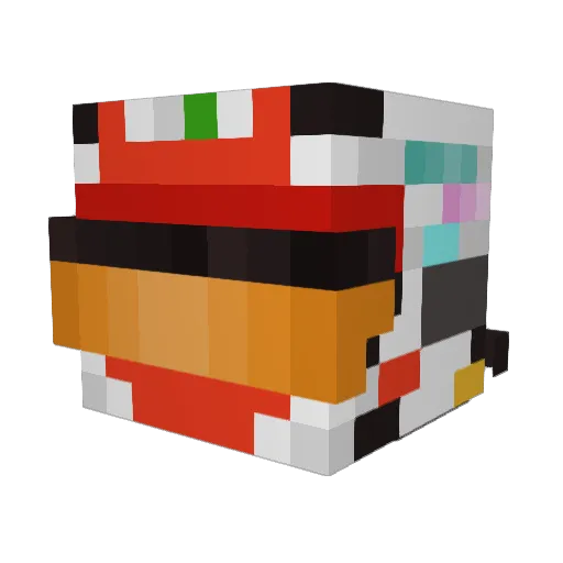 FizzTwix Minecraft avatar head, 3D render