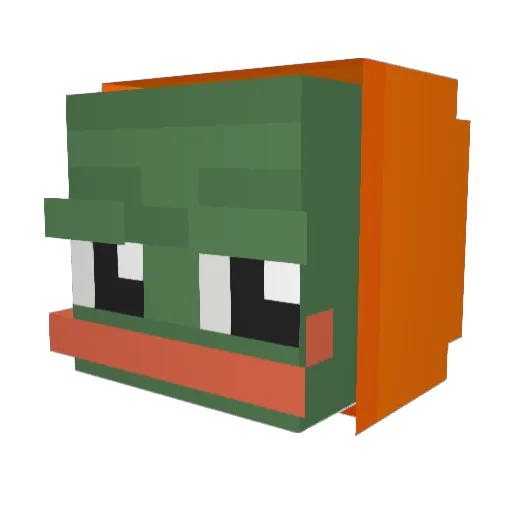 FizzinHead Minecraft avatar head, 3D render