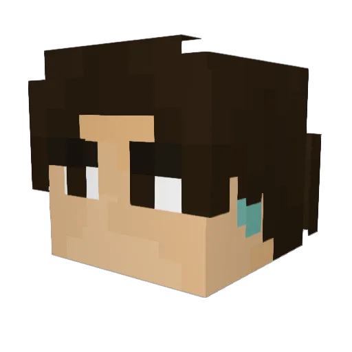 Fizzo51 Minecraft avatar head, 3D render