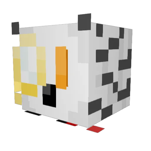 Fizzo7 Minecraft avatar head, 3D render