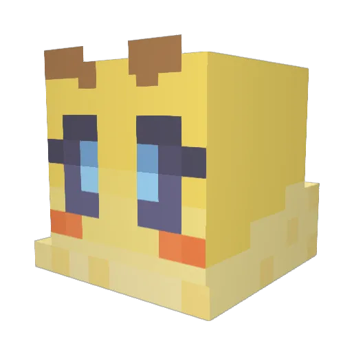 FizzyBees Minecraft avatar head, 3D render